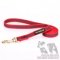 Leash for English Bulldog of Rubberized Non-Slip Red Nylon