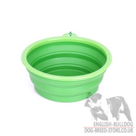 Food and Water Dog Bowl for Bulldog, Foldable, Medium Size