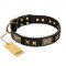 English Bulldog Leather Collar "Passion of Style and Beauty" FDT Artisan