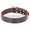 English Bulldog Collar of Classic Design in Dark Brown Leather