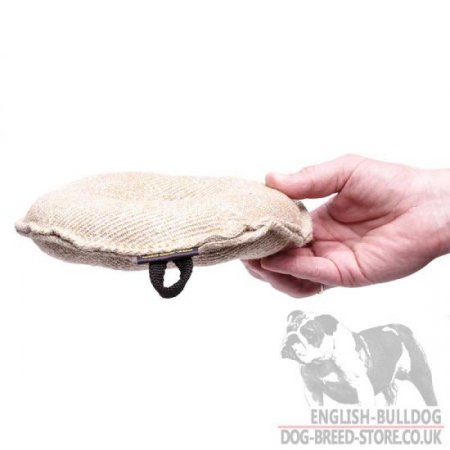 Jute Dog Bite Tug Bagel for Bulldog Puppy Training