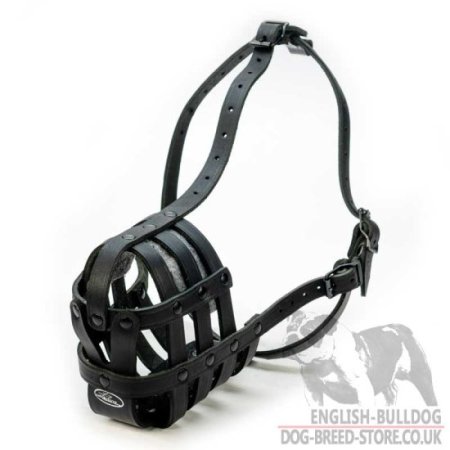 Best Muzzle for Bullmastiff with Sensitive Skin, Made of Natural Leather