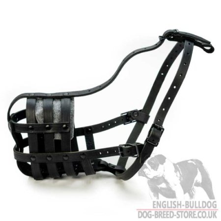 Best Muzzle for Bullmastiff with Sensitive Skin, Made of Natural Leather