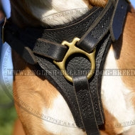 Boxer Dog Leather Harness for Easy Walking and Tracking