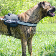 K9 Boxer Harness of Nylon with Patches and Reflective Strap