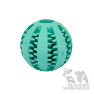Dog Dental Care Rubber Ball, Chew Toy Mint Flavored for Bulldog