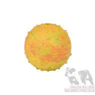 Rubber Dog Toy Ball with Bell Inside for English Bulldog